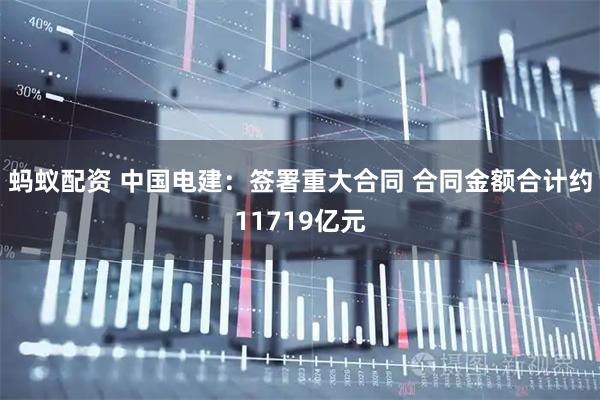蚂蚁配资 中国电建：签署重大合同 合同金额合计约11719亿元